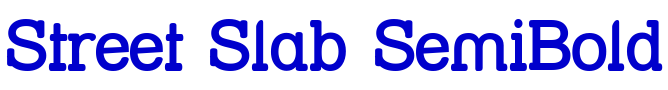 Street Slab SemiBold 字体